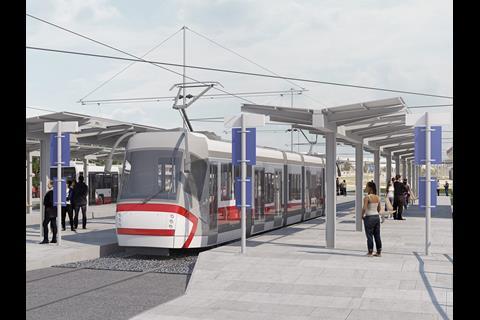 Metrostav is to build a 900 m long and partly underground extension of Brno tram Route 8 to serve the Bohunice university campus and hospital.